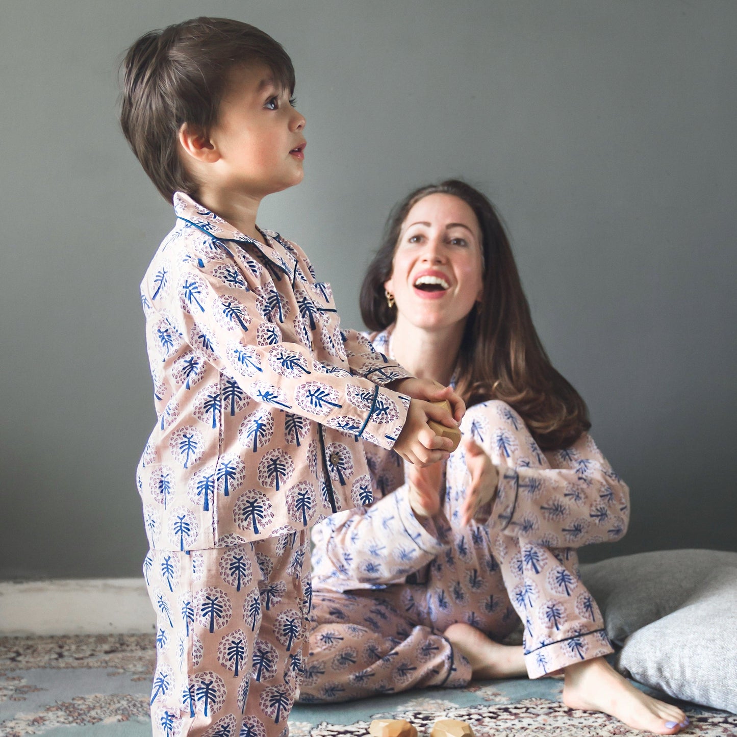 Kids Pyjama Block Print