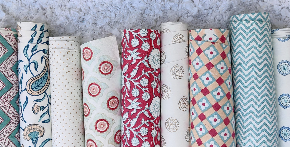 Cotton paper used als gift wrapping paper
