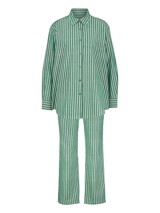 Striped Pyjama Green