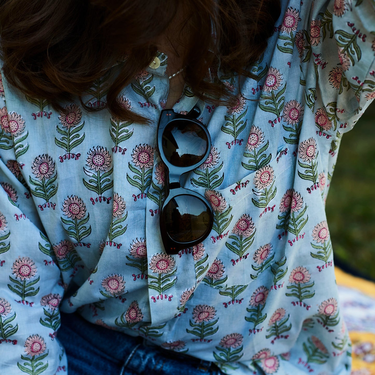 Boyfriend Shirt Block Print